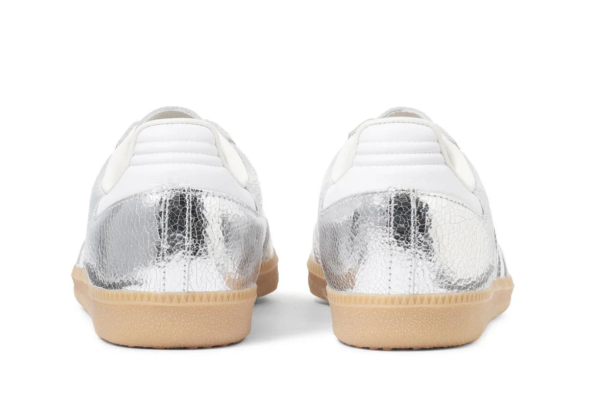Adidas Samba OG Silver Metallic Cracked Leather