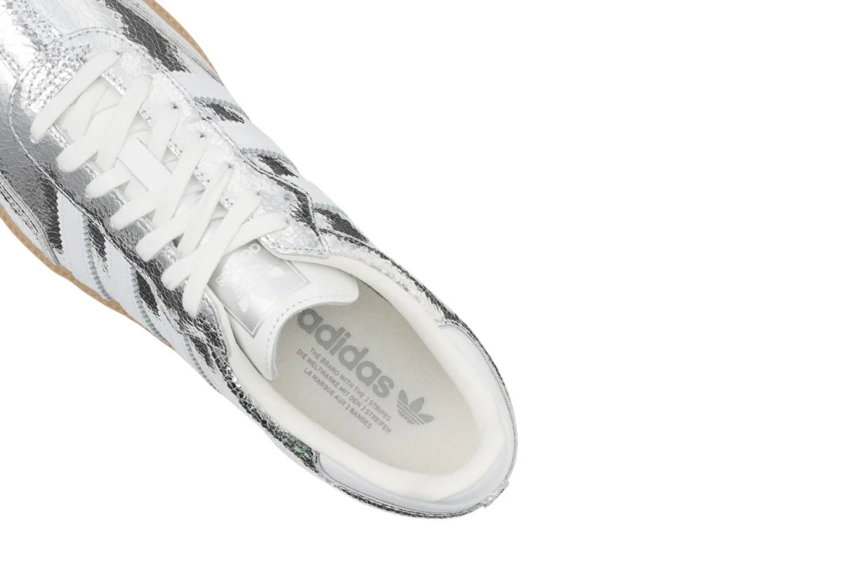 Adidas Samba OG Silver Metallic Cracked Leather