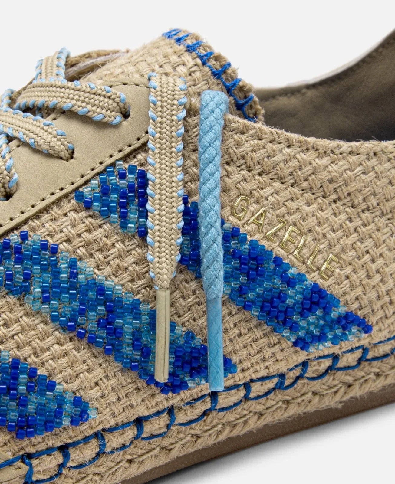Adidas Gazelle x CLOT Linen Khaki Light Blue Brown