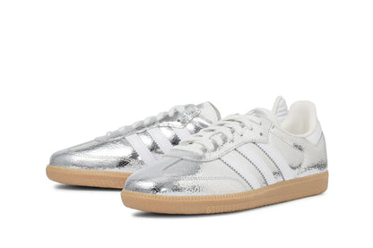 Adidas Samba OG Silver Metallic Cracked Leather