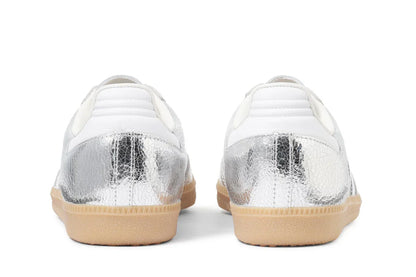 Adidas Samba OG Silver Metallic Cracked Leather