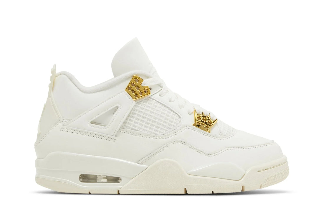 Air Jordan 4 Retro Metallic Gold White
