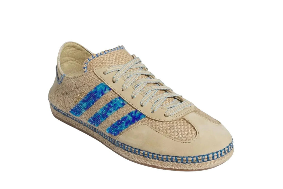 Adidas Gazelle x CLOT Linen Khaki Light Blue Brown