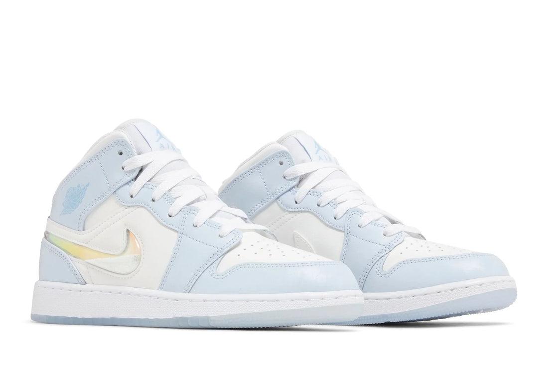 Air Jordan 1 Mid Glitter Swoosh Blue