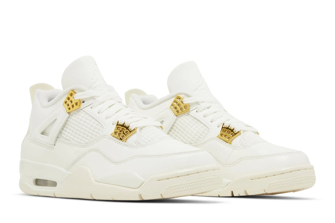 Air Jordan 4 Retro Metallic Gold White