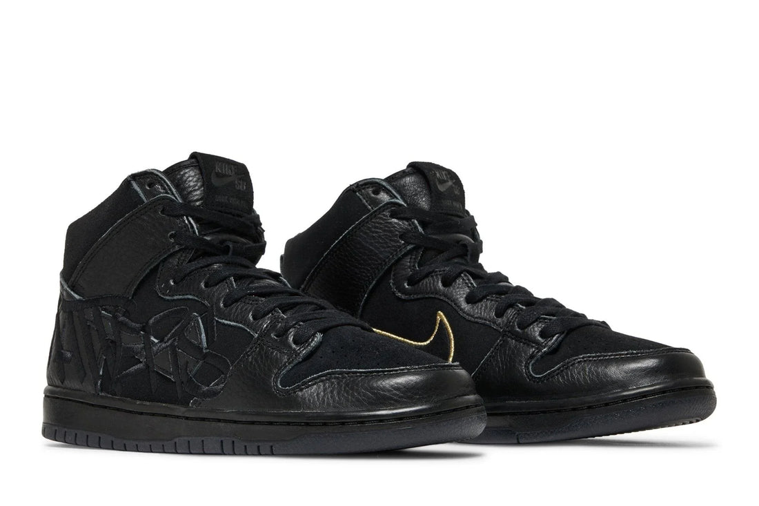Nike SB Dunk High Pro Black and Metallic Gold
